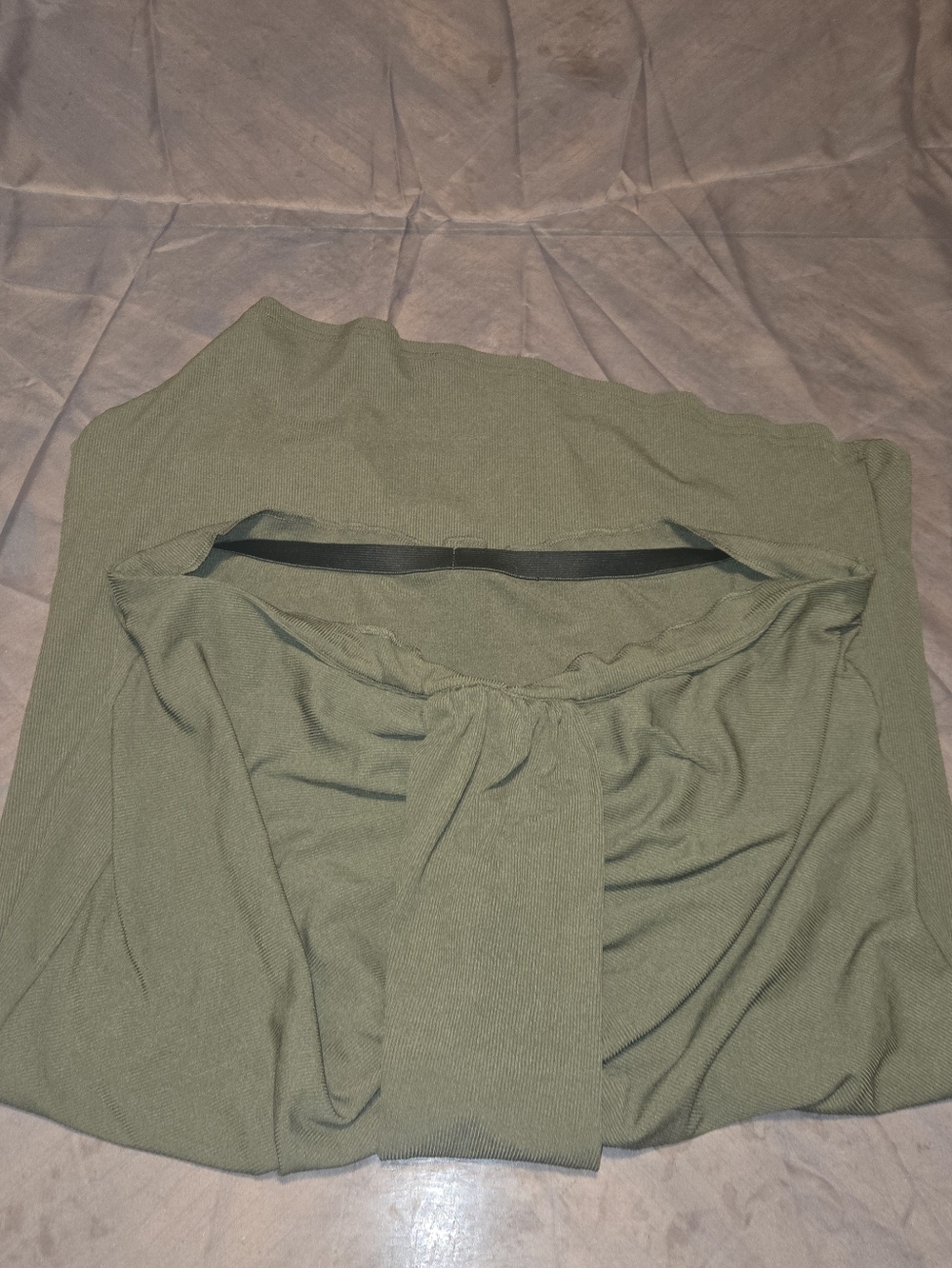 Cider Olive Green Knit Skirt